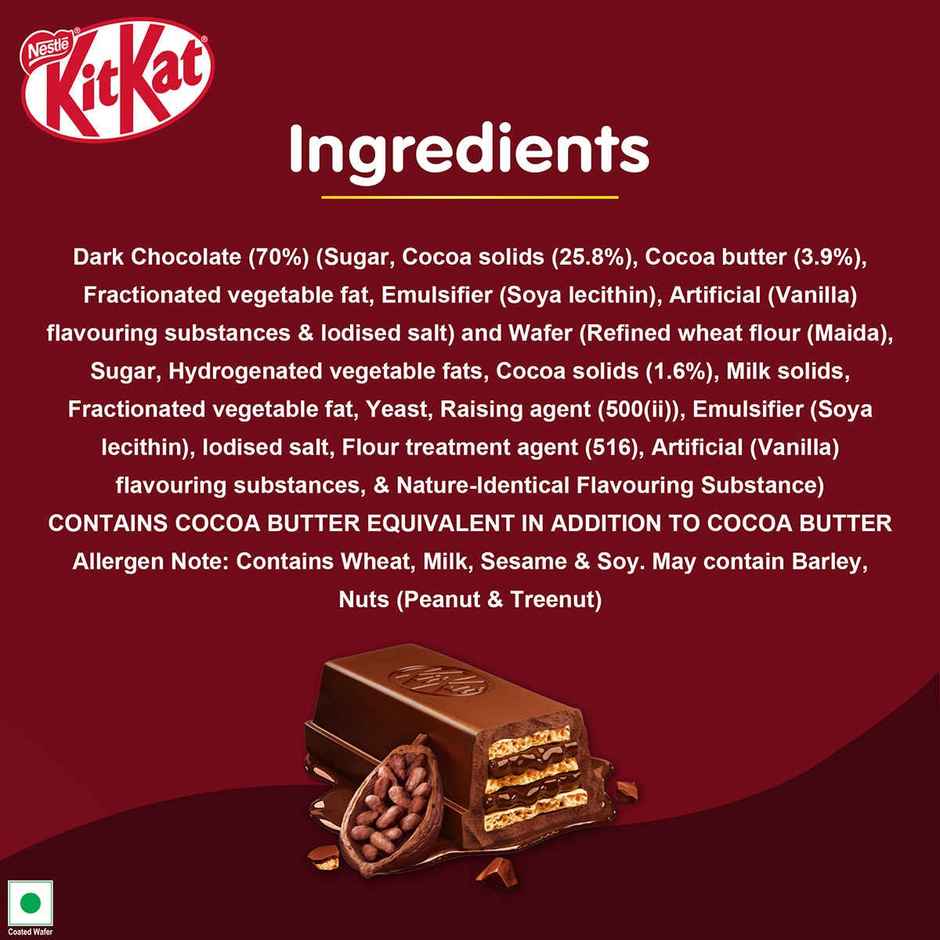 Nestle KitKat Delights Dark Chocolate Coated Wafer Bar