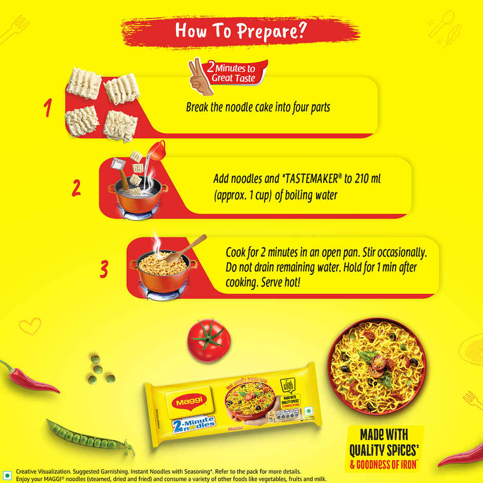 MAGGI 2-Minute Instant Noodles | Masala Noodles | Made With Quality Spices