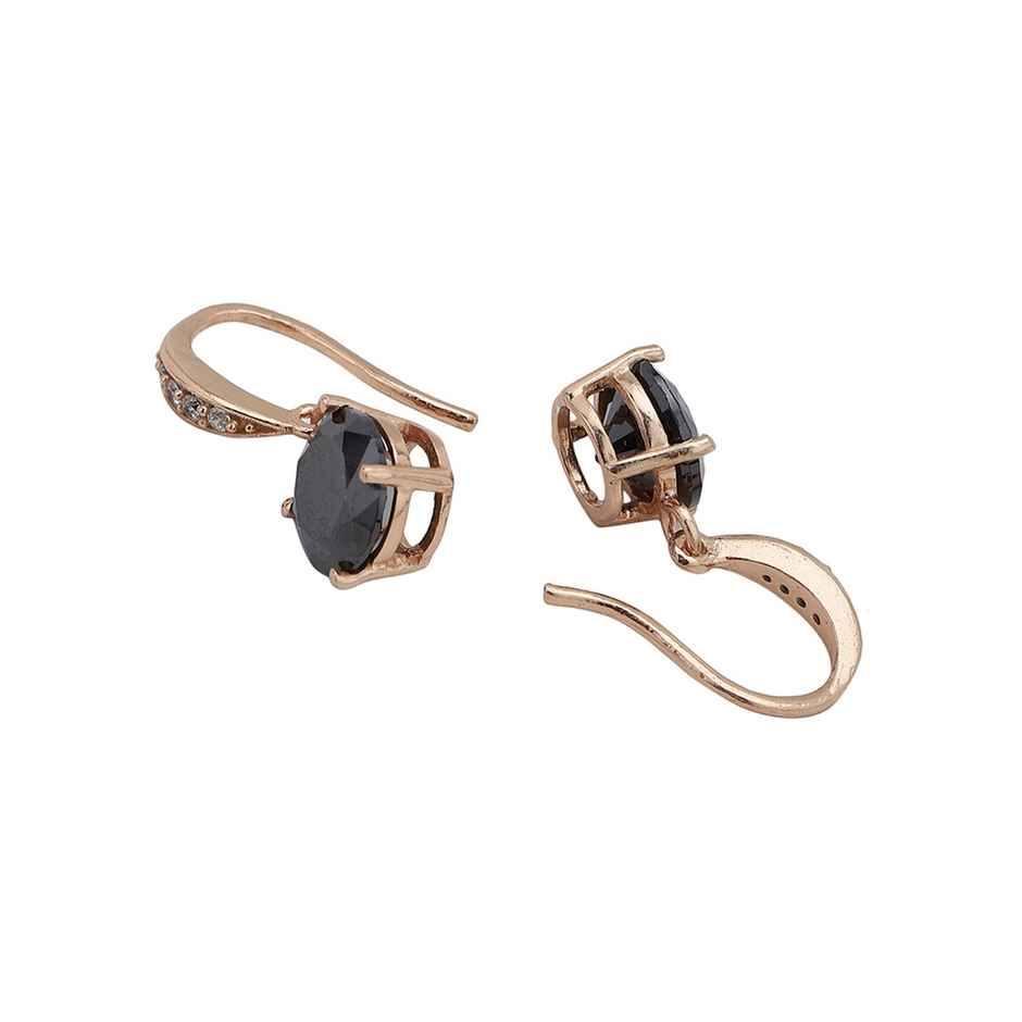 Carlton London 18kt Rose Gold Plated with CZ Glass Bead Drop Earring | FJE4062