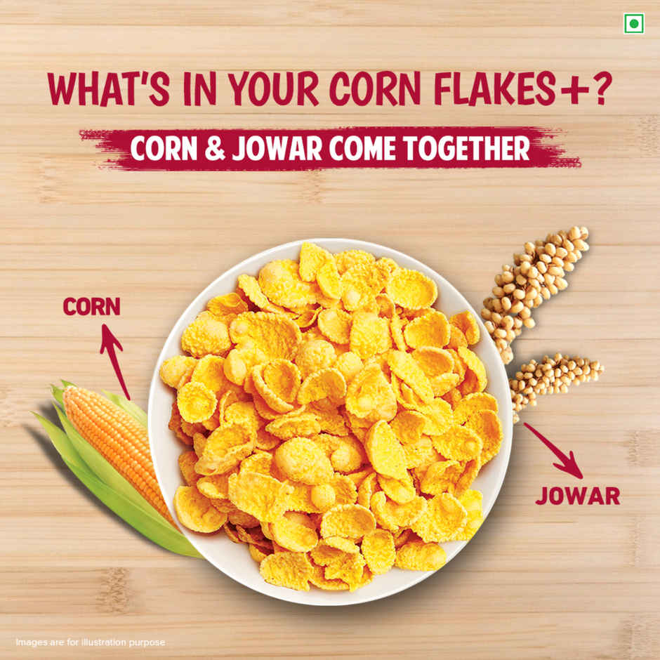 Tata Soulfull Corn Flakes, Original, Crunchy Corn & Millets, Baked Not Fried, High Fiber