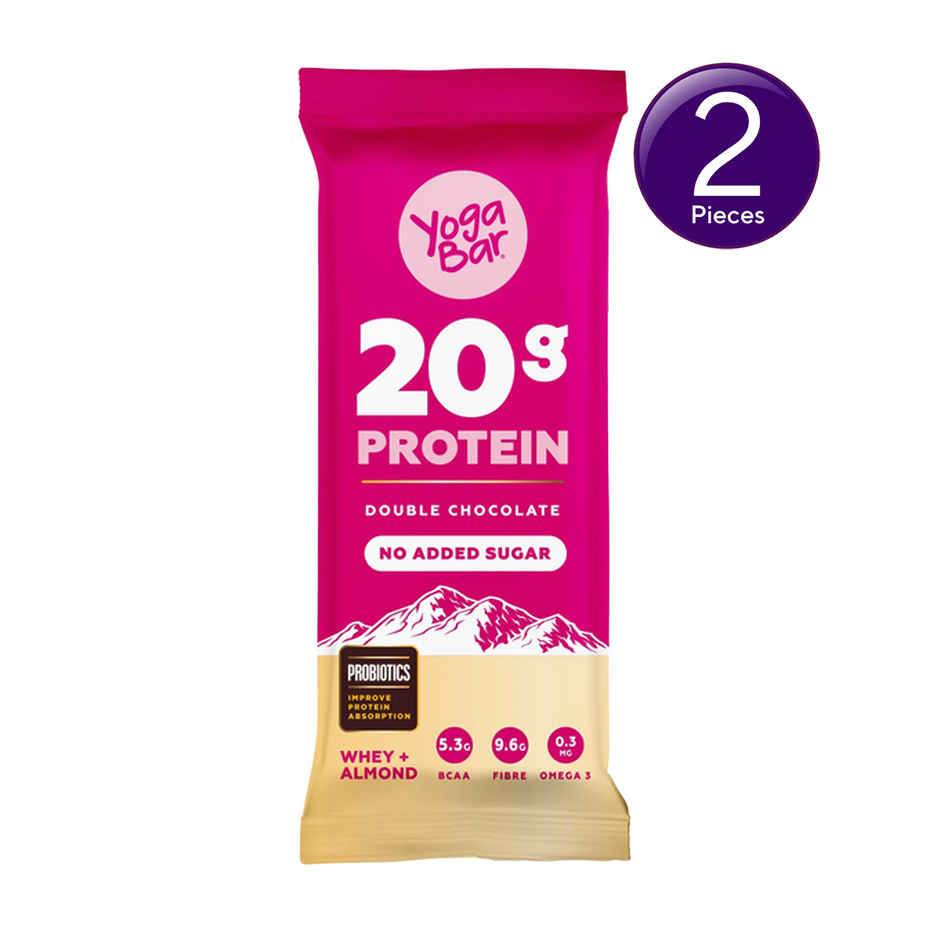 Yoga Bar 20g Protein Bar, Dark Chocolate, No Added Sugar, Multigrain Energy Bar, High Protein Bar Combo