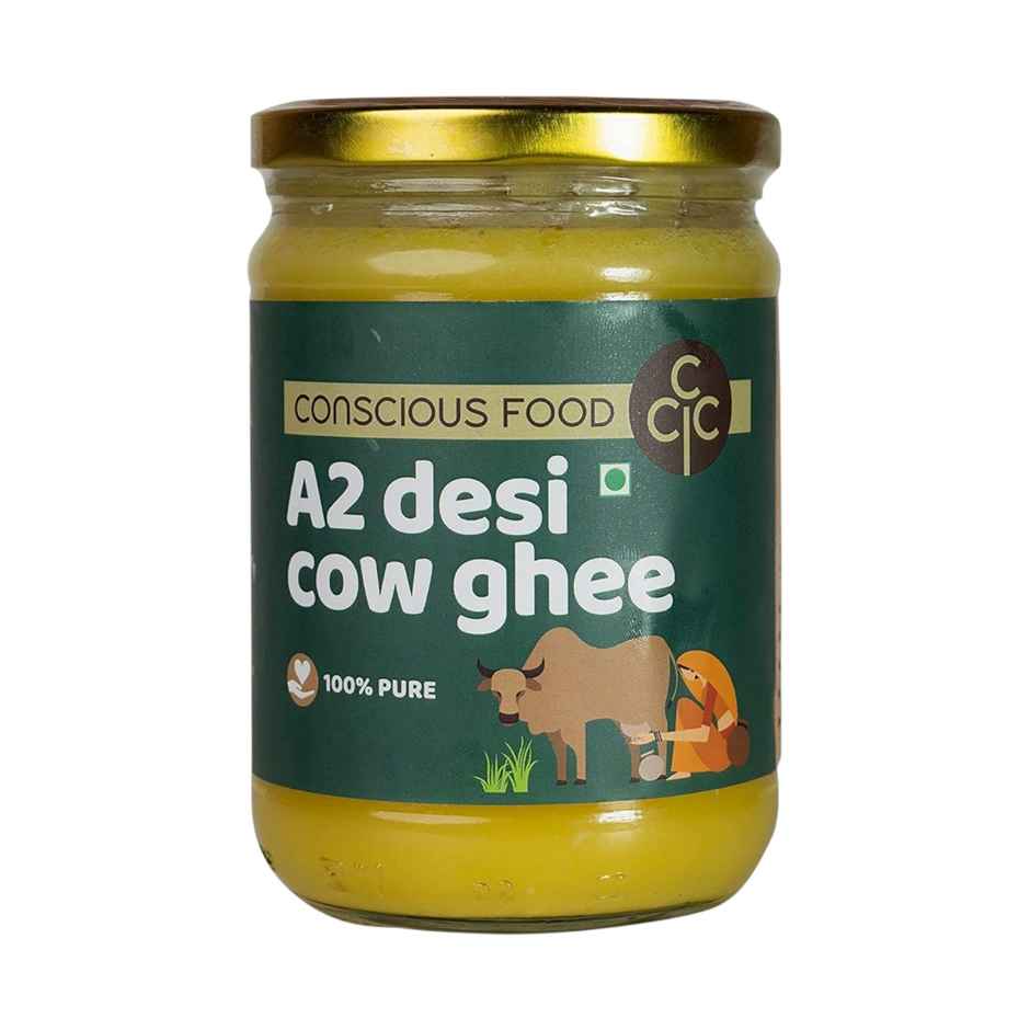 Conscious Food A2 Desi Cow Ghee | Glass Jar
