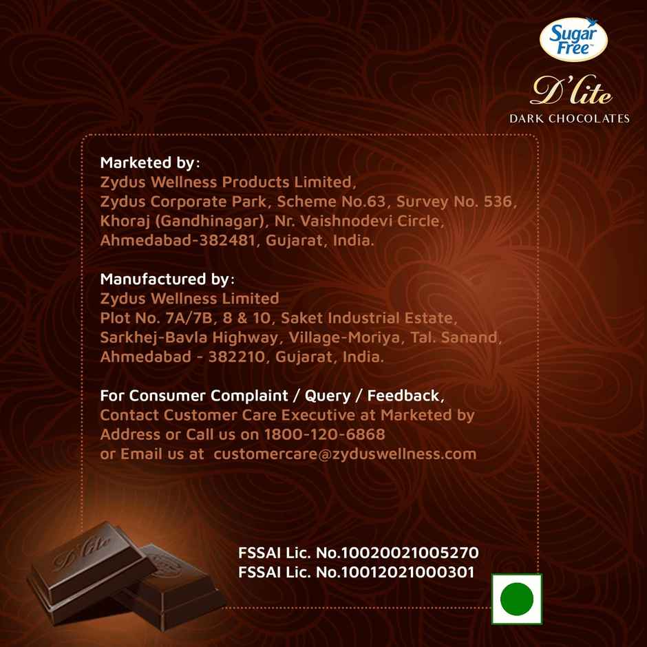 Sugar Free D'lite Rich Cocoa Dark Chocolate Bar Combo