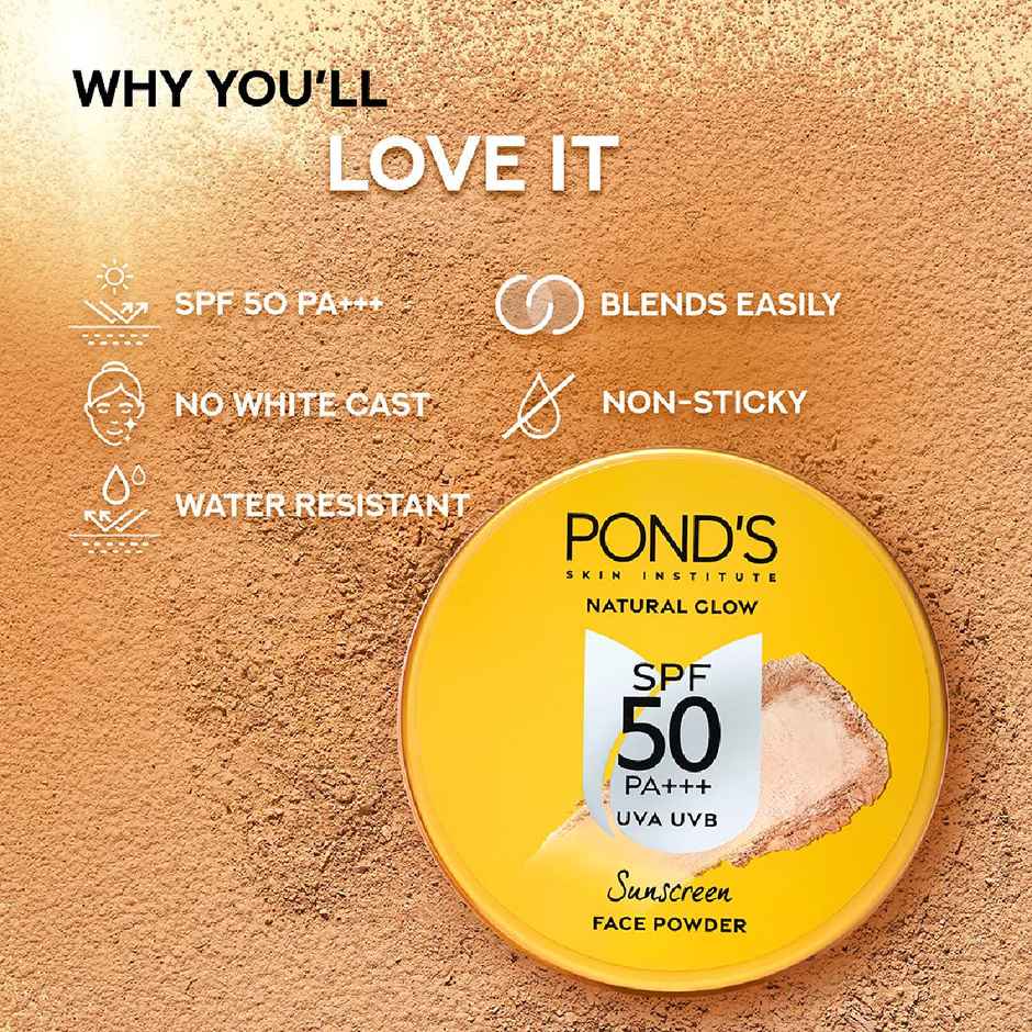 Pond's  Spf 50 Uv Ab Pa+++,Sunscreen Face Powder,For Sun Protection,For Oily Skin 20G