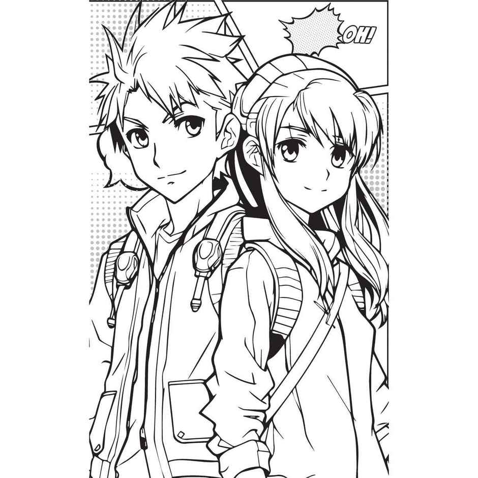 Colour Your Own Manga Book 4 For Kids Age 4+ | Free Manga Colouring Poster|Beautiful Picture To Color