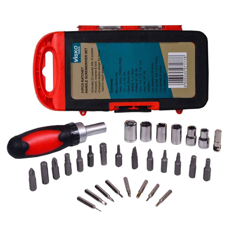 Visko Ratchet Screwdriver Set (Pack Of 31)