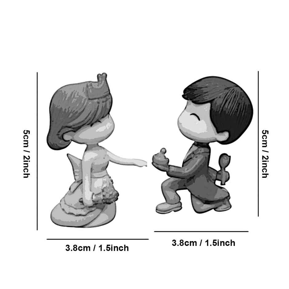 Tied Ribbons Miniature Romantic Couple Statue Showpiece