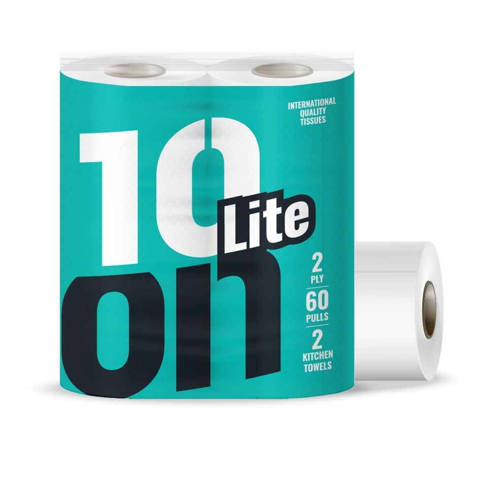 10'ON Lite Kitchen Towel Pack | 60 Pulls x 2 Roll