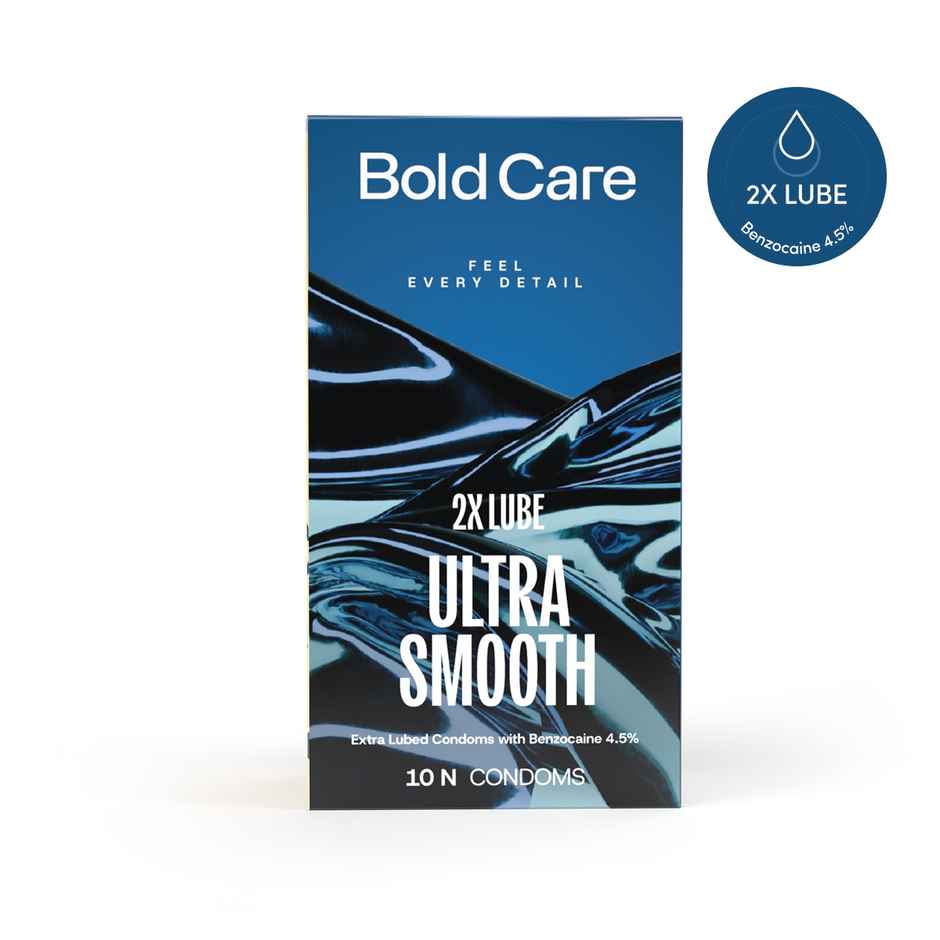 Bold Care 2X Extra Lubricated Delay Condoms with 4.5% Benzocaine
