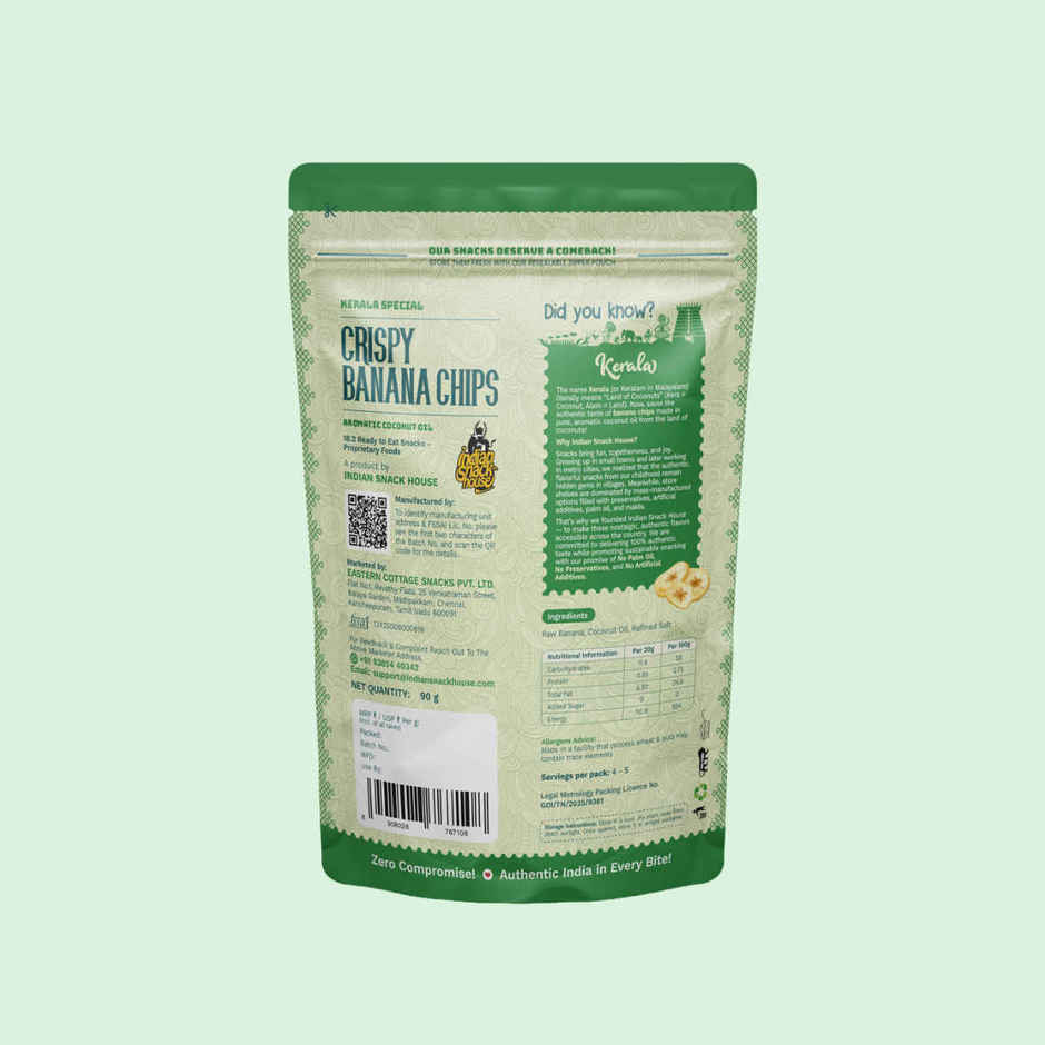Indian Snack House Palakkad Coconut Oil Banana Chips