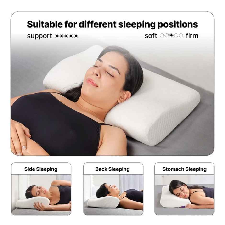 Frido Ultimate Contour Cervical Neck Pillow - White