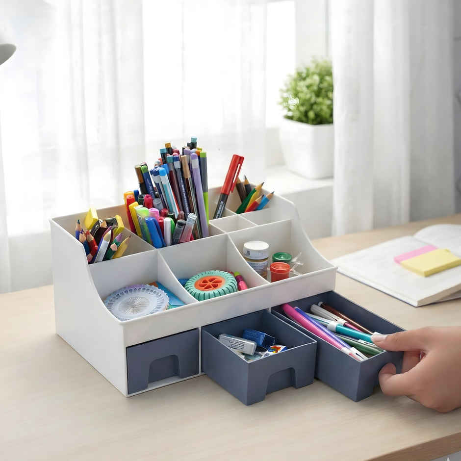 Fablue Multipurpose Desk Organizer | White