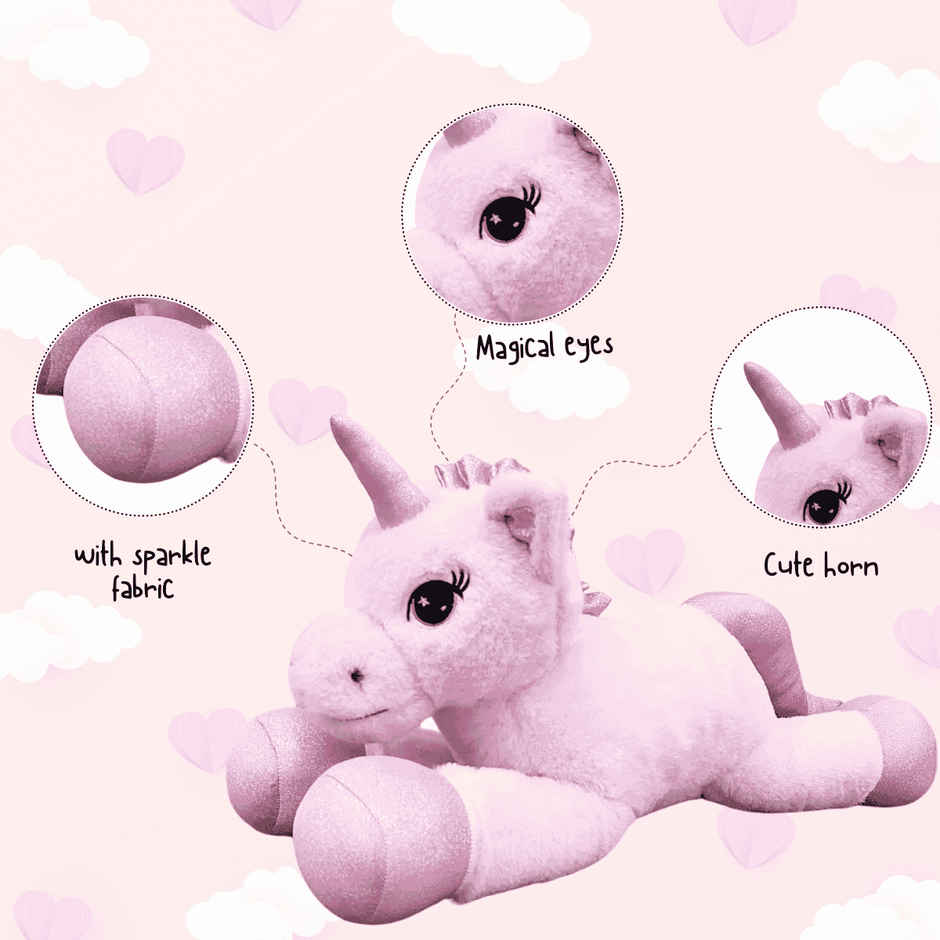 Toytales Unicorn Soft Toy Plushie | Cute Stuffed Animal | Gift For Girls | Birthday Gift