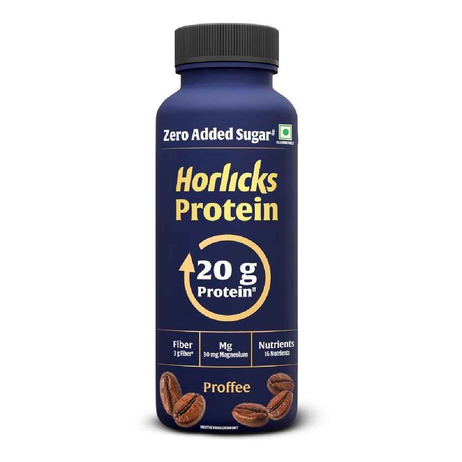Horlicks Protein Milkshake, with 20g Protein Proffee Flavour Combo   