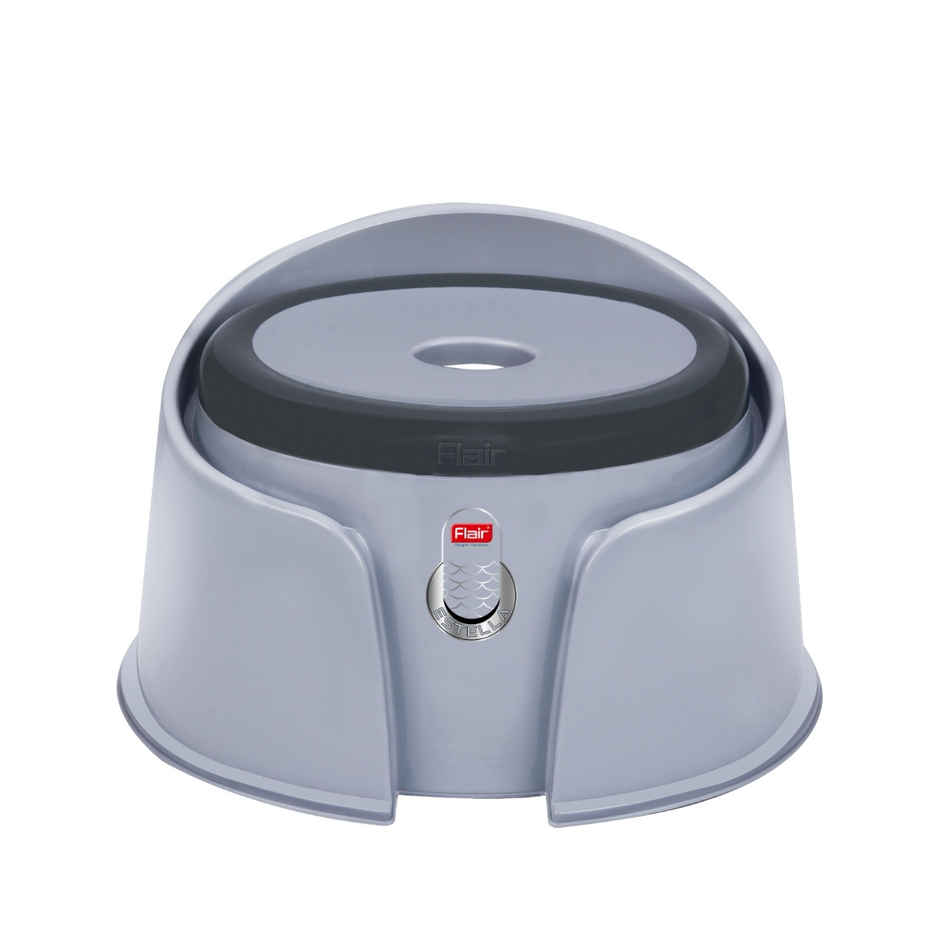 Flair Estella Home Stool 9 - Gray - Plastic Stool For Bathroom