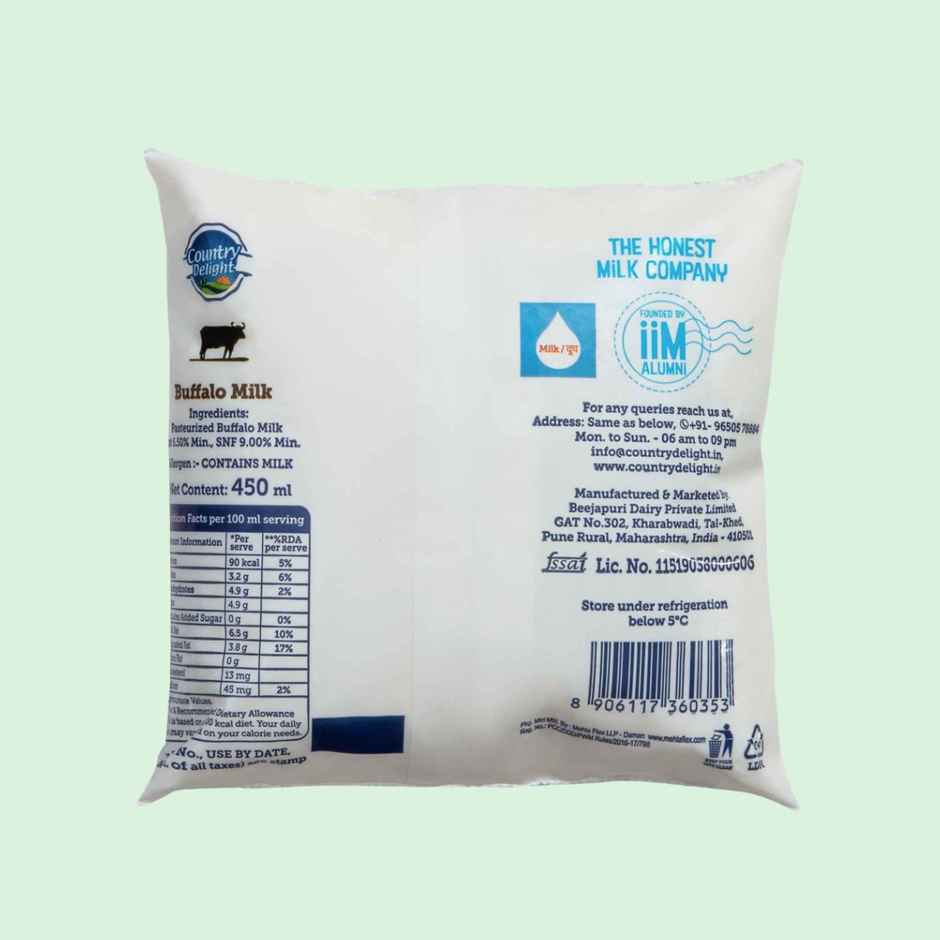 Country Delight Buffalo Fresh Milk | Pouch