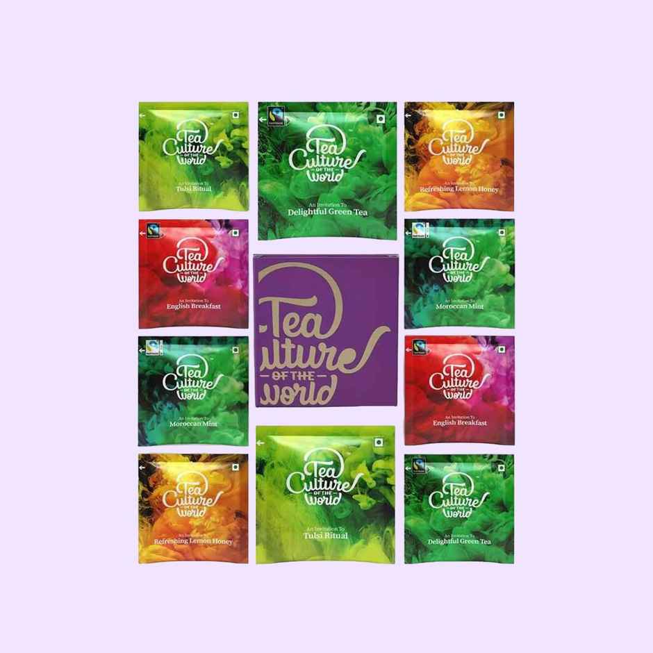 Tea Culture of The World Assorted Flavoured Green Tea Bags