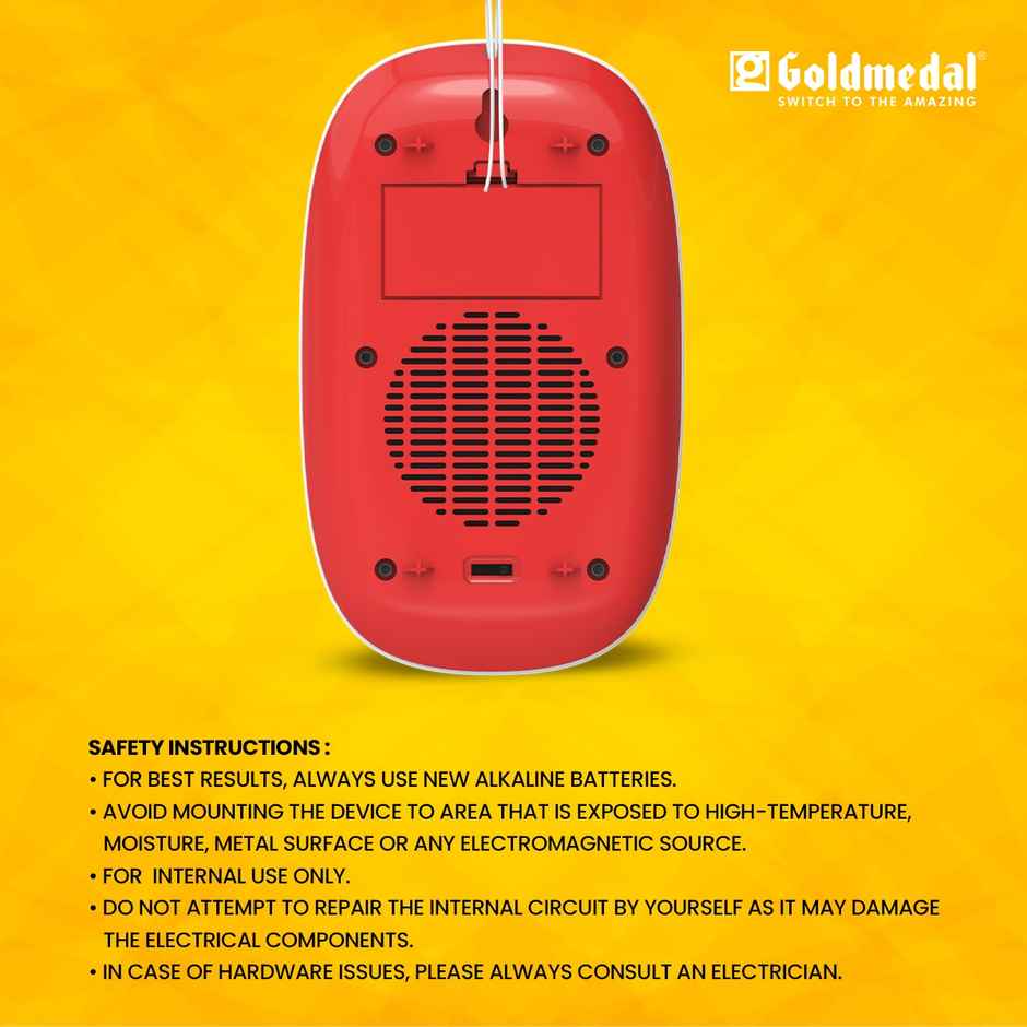Goldmedal Salsa Door Bell | Calling Bell for Home,Office,School | Multitune Wall Mounted Bell