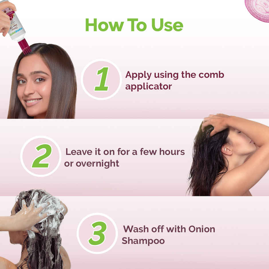 Mamaearth Onion Hair Oil for Hair Fall Control with Onion & Redensyl