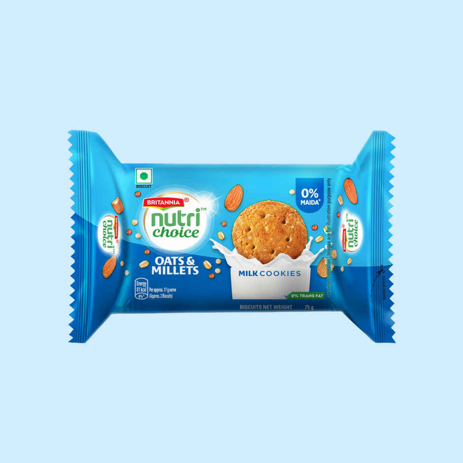 Britannia Nutrichoice Almond And Oats Milk Biscuits | Maida-Free And Trans Fat-Free
