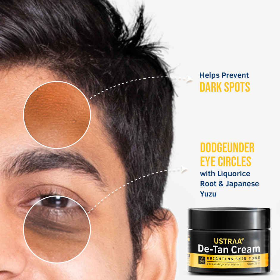 Ustraa Total De Tan Kit (Face Scrub De-tan -100g & De-Tan Face Cream -50g)