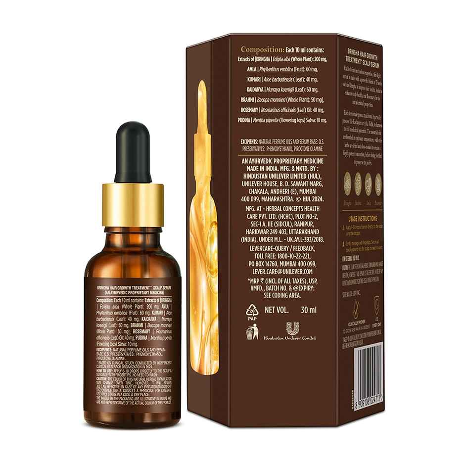 Indulekha Bringha Hair Growth Treatment Scalp Serum |Ayurvedic Hair Growth Serum