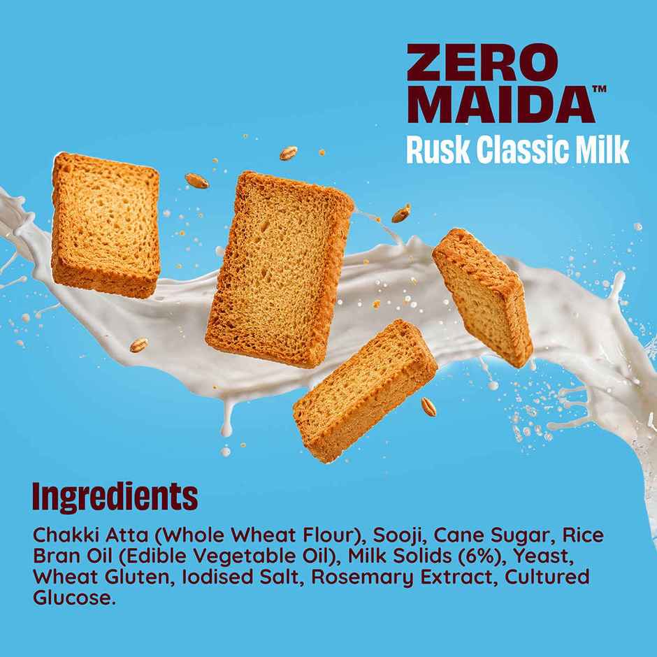 The Health Factory Milk Rusk | Zero Maida