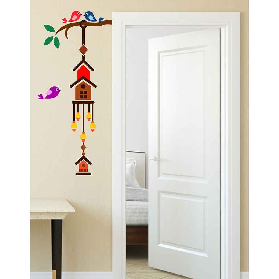 BAY6 Birds Cage Removable Sticker - 50cm | Pack Of 1