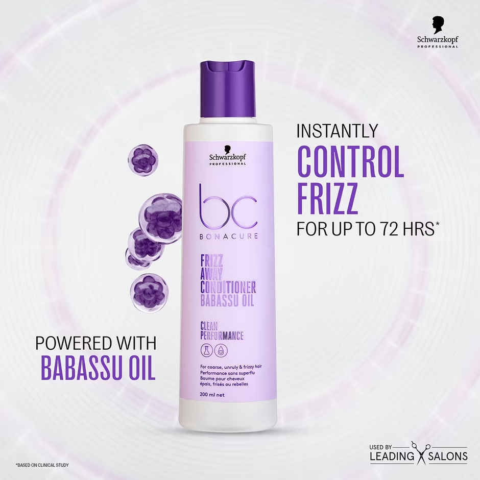 Schwarzkopf Professional Bonacure Frizz Away Conditioner With Babassu Oil With Vegan Keratin