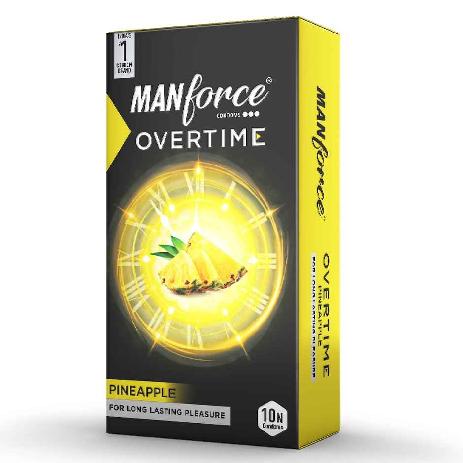 Manforce Dotted Delay Condoms With Benzocaine 4.5% (Pineapple Flavor)