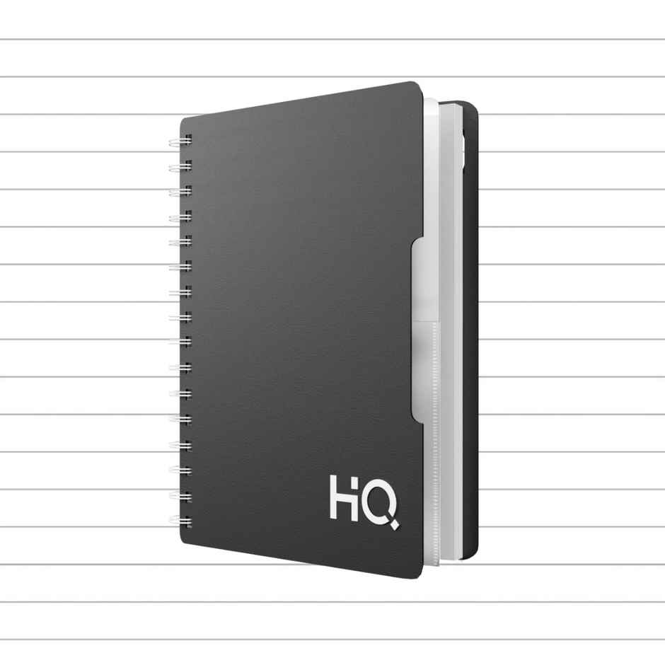 Navneet HQ 1 Subject Spiral Bound Single Line Blank PP Cover Notebook | A5 15 x 21 cm, 160 Pages