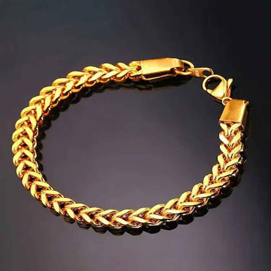 Fashion Frill Men's Criss Cross Bracelet Gold Regular