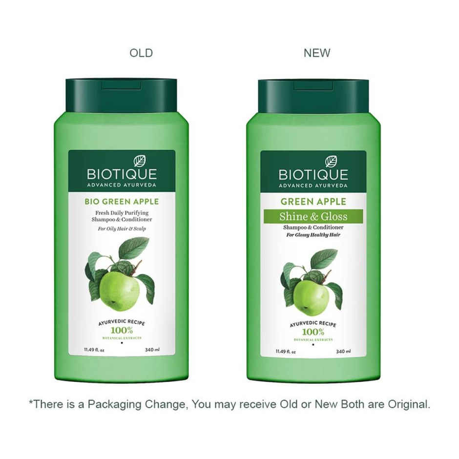 Biotique Green Apple Shine & Gloss Shampoo With Conditioner