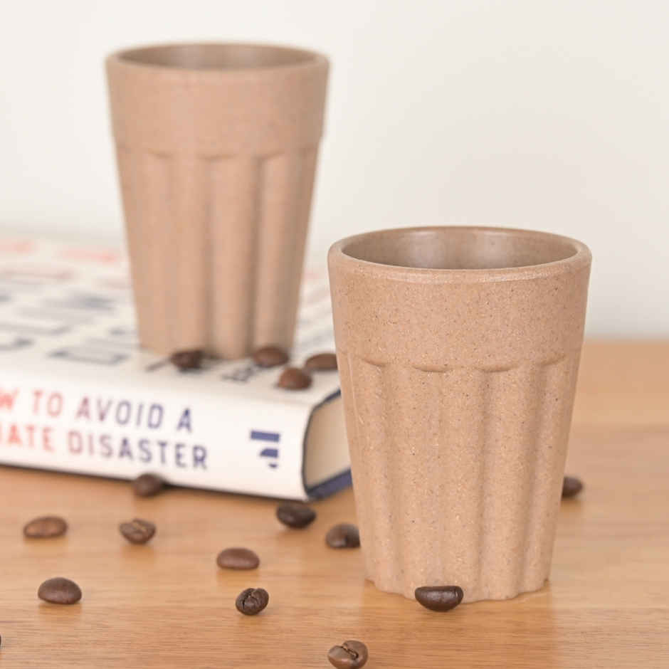 Eha Earth Friendly Tea & Coffee Cup | Rice Husk Biocomposite | Tortilla - 100 ml