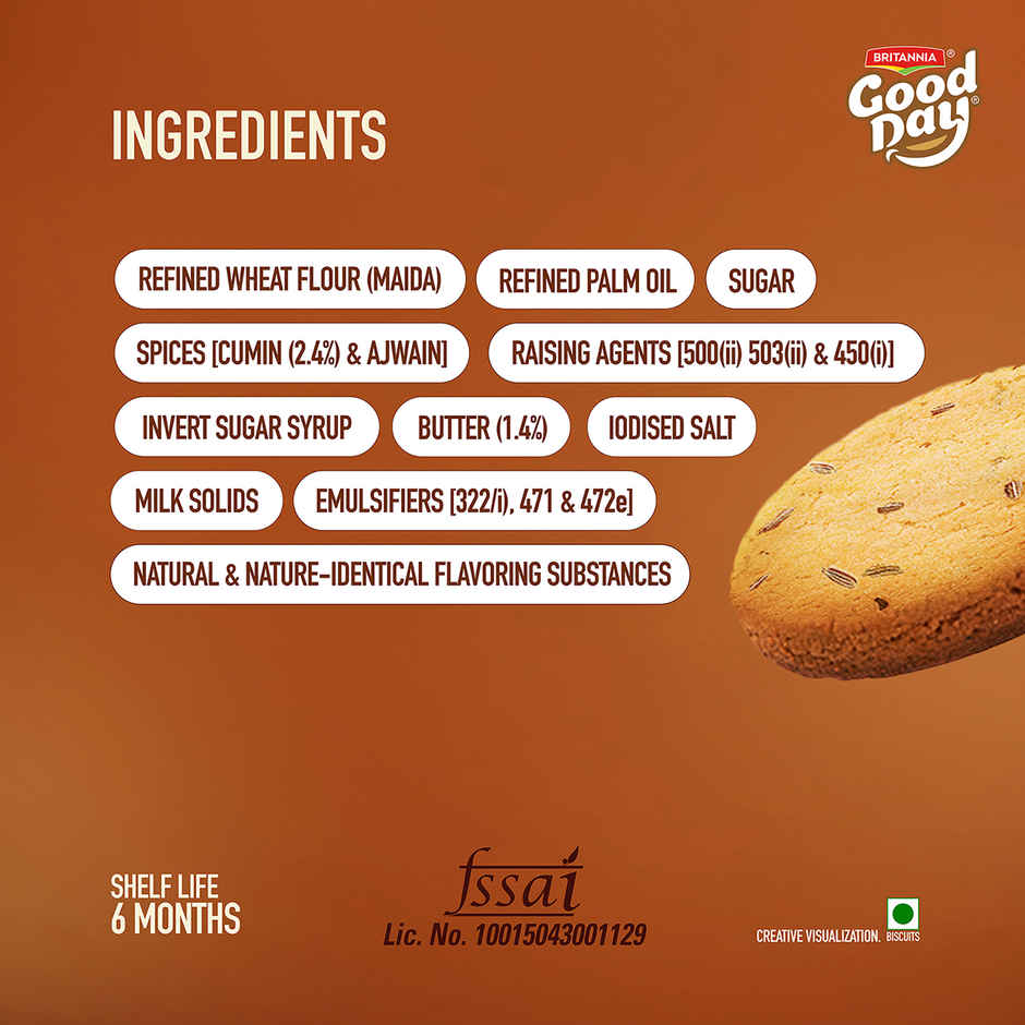 Britannia Good Day Butter Jeera Cookies | Trans Fat-free