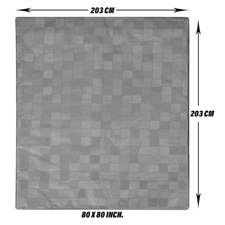 Kuber Industries PVC Double Bed Sheet (Plastic) | Grey | 6.5 x 6 Feet - Polyvinyl Chloride | Standard