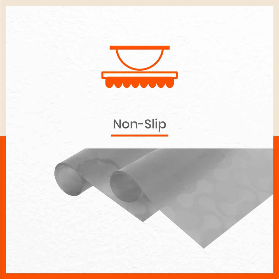 Bathla Fridge Mat | 45cm x 30 cm | Reusable, Washable, Temperature Resistant | Grey Transluscent