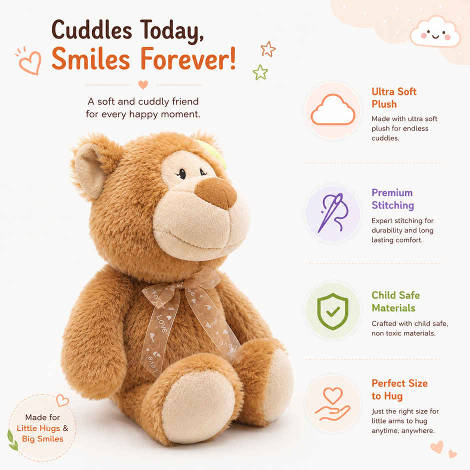 Zoowee Jolly Bear Teddy Soft Toy | 40 cm