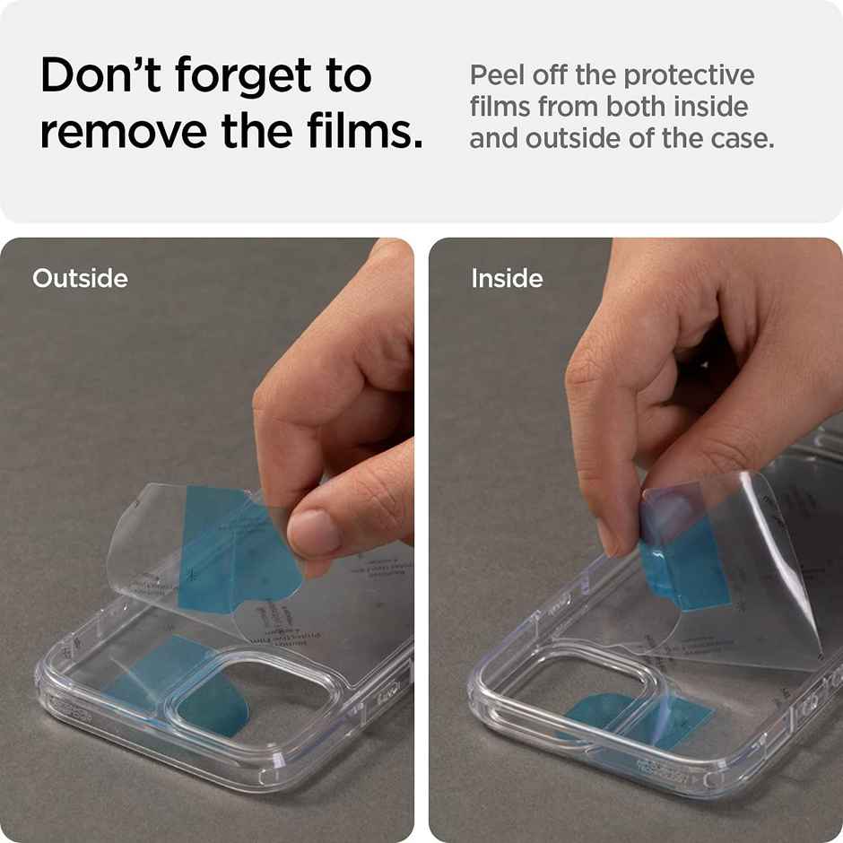 Spigen Ultra Hybrid Back Cover Case Compatible with iPhone 13 (TPU + Poly Carbonate | Matte Black)