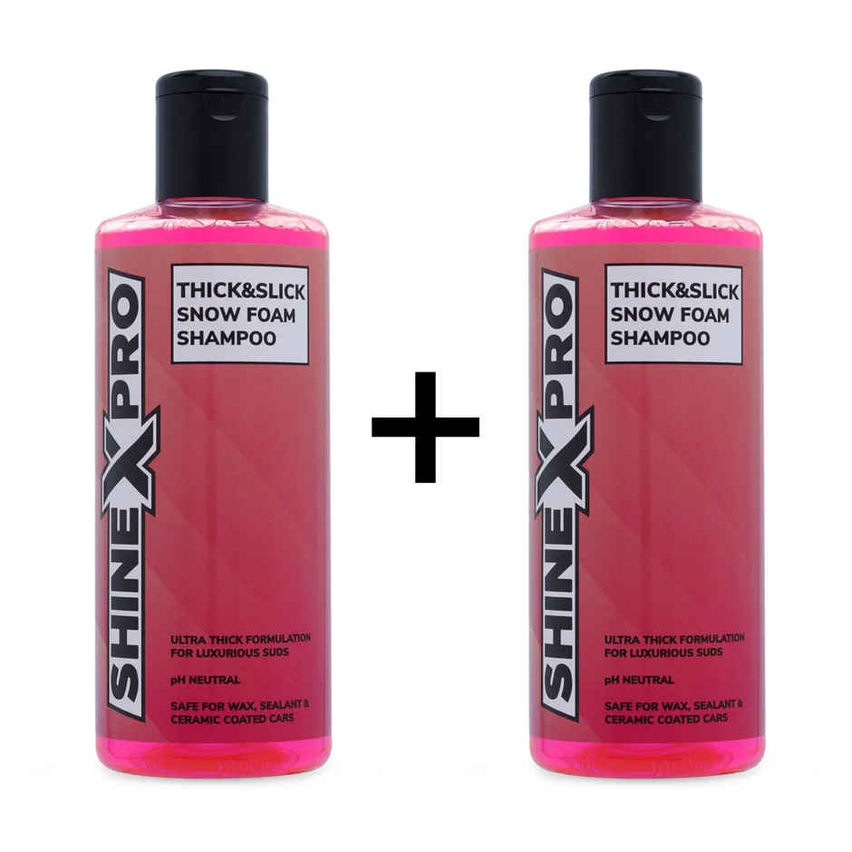 ShineXPro Thick Foam Car Wash Shampoo Concentrate | pH Neutral | Shine Enhancing Formula Combo