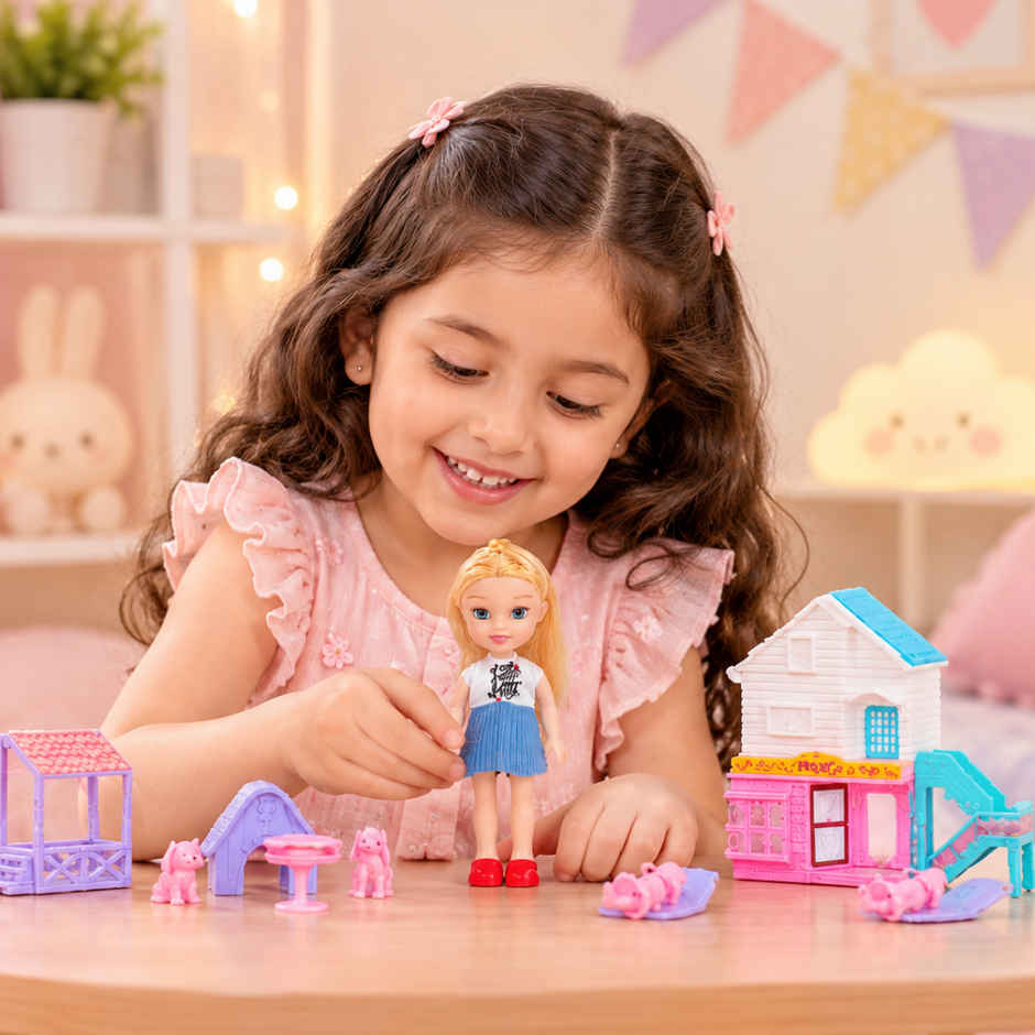 Toytales Cathy House Small|Doll House Set|For Girls|For Kids | Birthday Gift