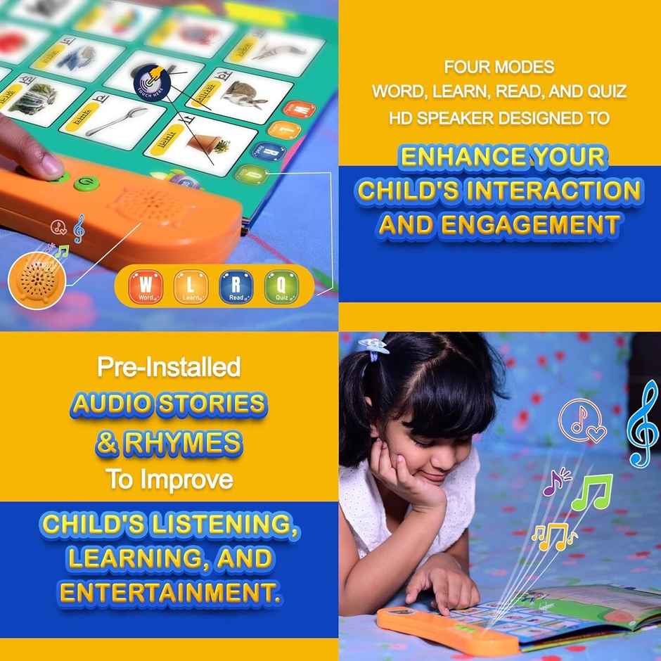 Kiddale Hindi Learning Sound Book | Interactive Rhymes, Stories & Games | Learn Hindi