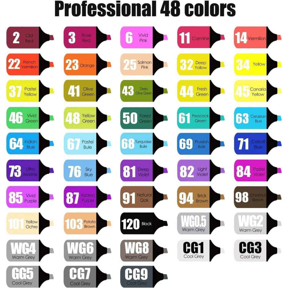 Fablue Dual Tip Art Marker Pen Set | Multicolor