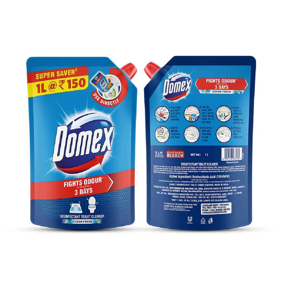 Domex Fresh Guard with Ocean Fresh Fragrance | Disinfectant Toilet Cleaner