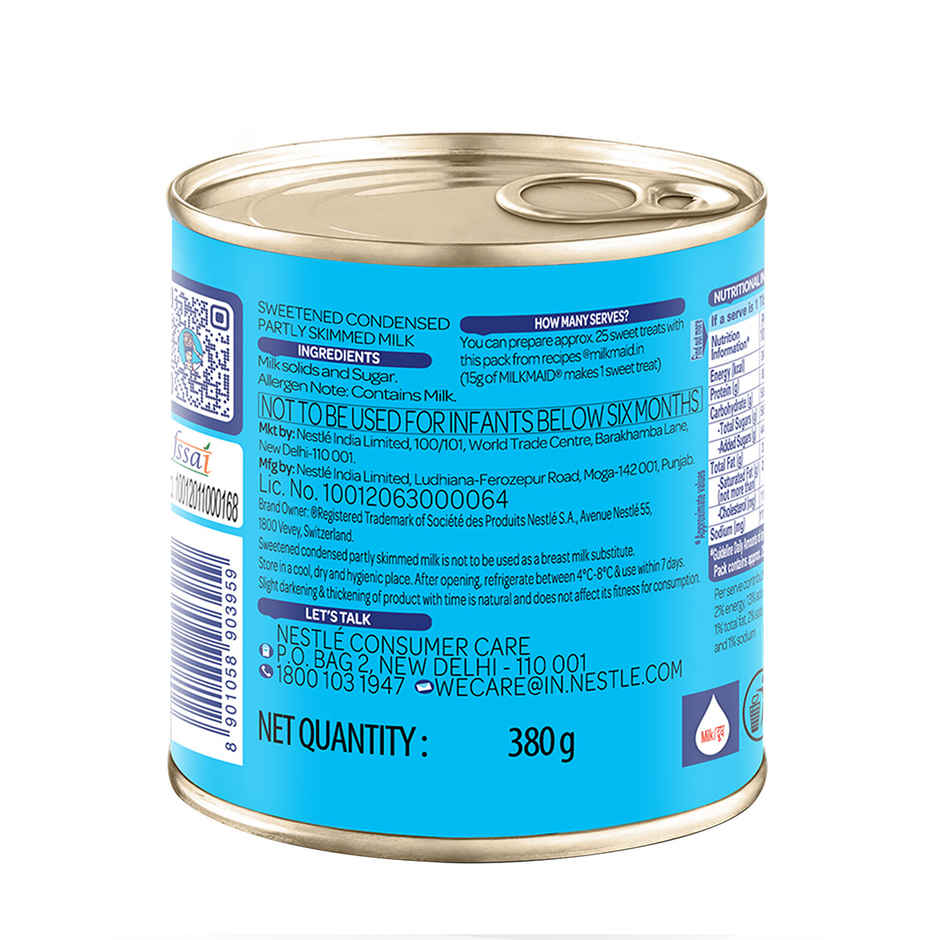 Nestle Milkmaid Partly Skimmed Sweetened Condensed Milk | Smooth & Delicious