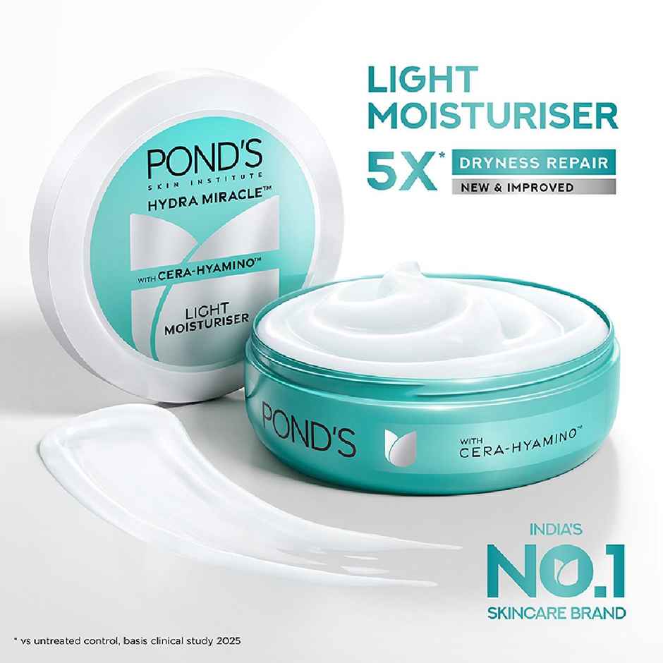 Pond's  Light Moisturiser With Cera-Hyamino For 5X Dryness Repair For Soft, Smooth Skin, 50Ml