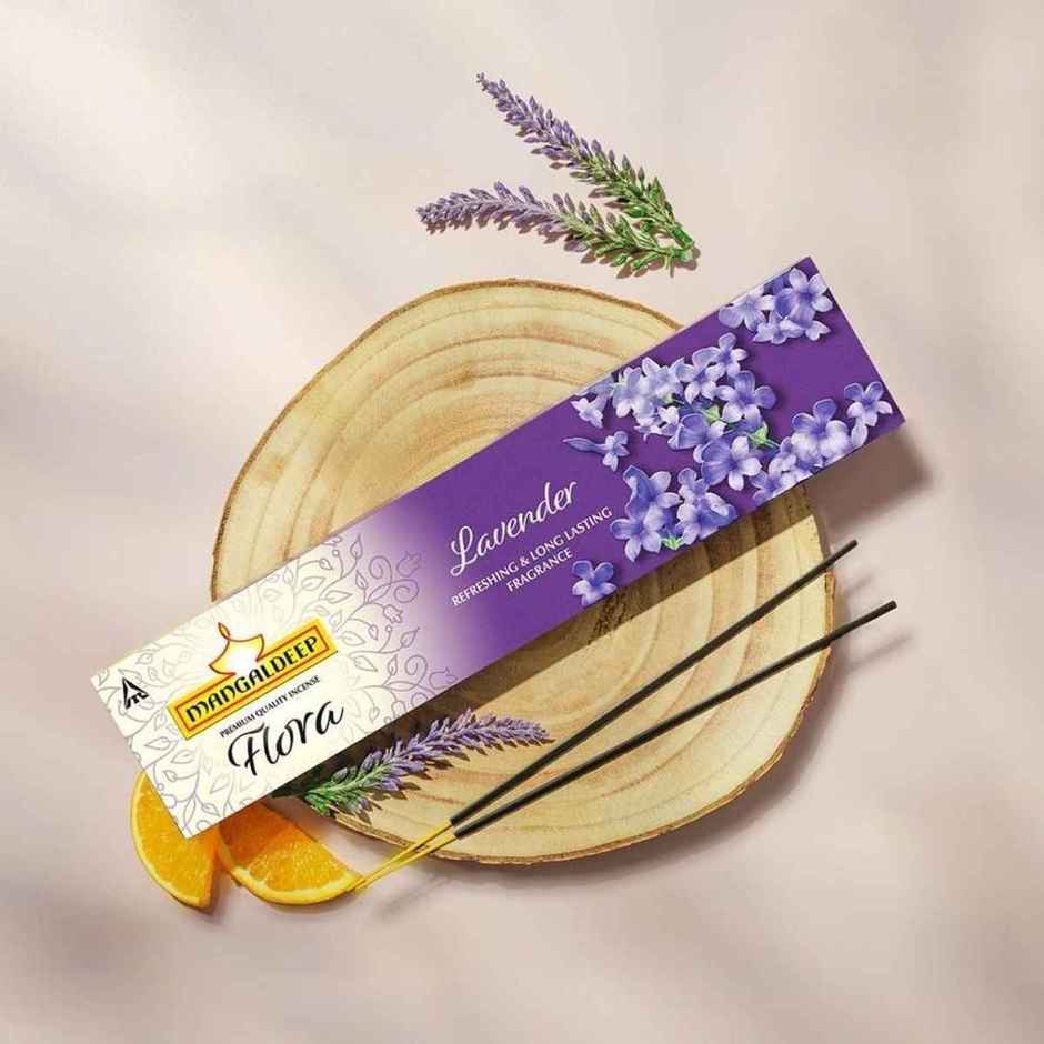 Flora Lavender Incense Sticks-Agarbatti | Refreshing And Long Lasting Fragrance | Mangaldeep