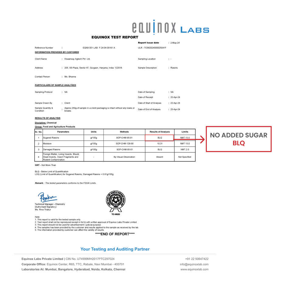 KisaanSay Nashik Black Raisins Combo