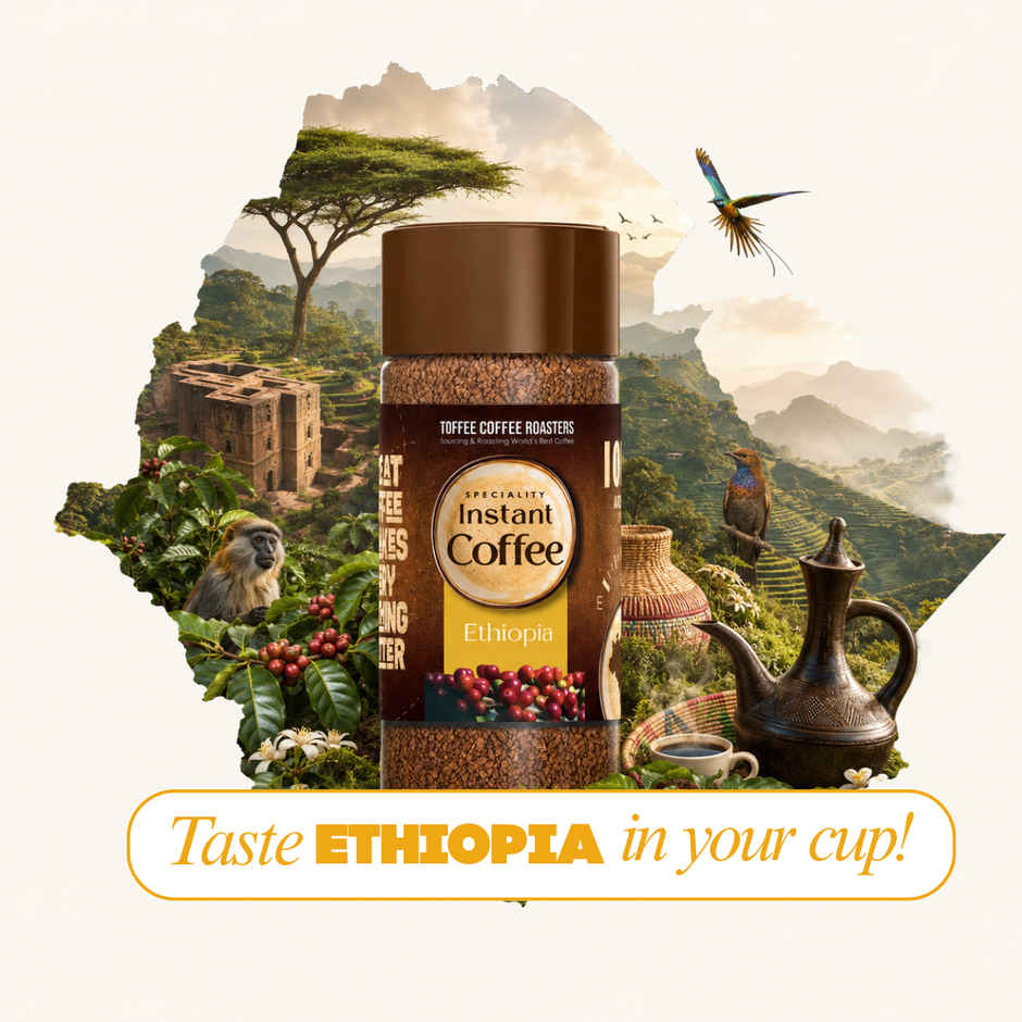 Toffee Coffee Roasters Ethiopia Speciality Medium Roast Organic Instant Coffee
