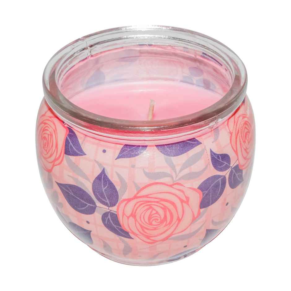 Shrink Sleeve Glass Candle | Rose | Pan Aromas
